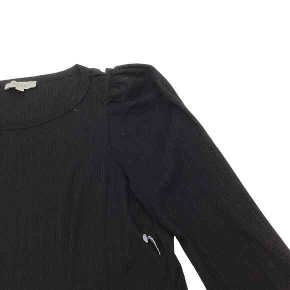 Status By Cheanult Women’s Black Puff Shoulder Long Sleeve Top Size M NWOT - Picture 15 of 16